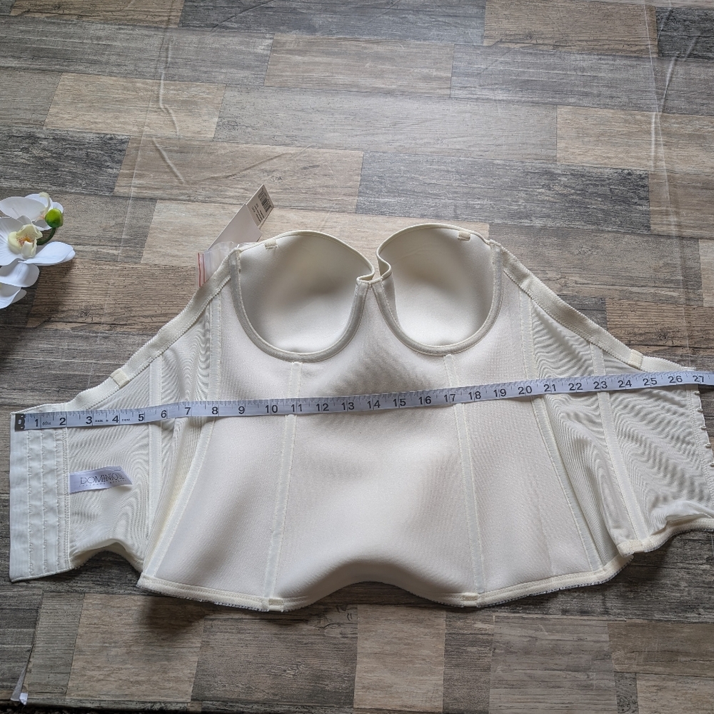 Dominique bone colored lightly lined underwire corset size 36B NWT - Picture 6 of 9